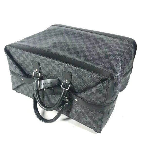 LOUIS VUITTON N41161 Damier Graphite Grimo Travel Bag Hand Bag Duffle Bag Black - Picture 4 of 16
